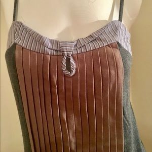 Nordstrom Heartloom Pleated Bodysuit XS small gray